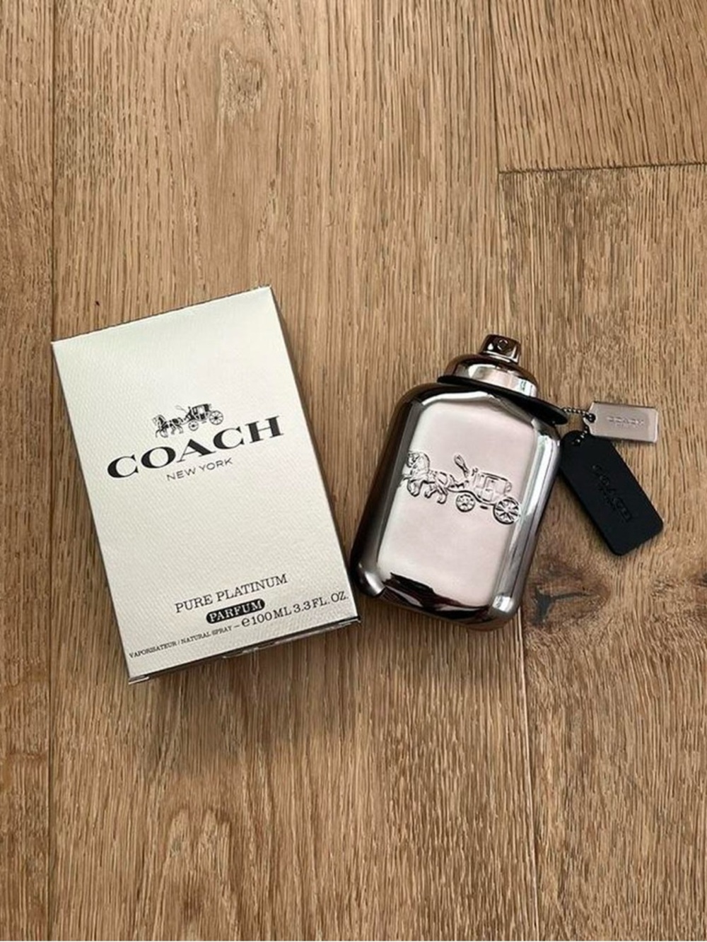 Coach Pure Platinum Parfum W/ Box | White and Silver | 100ml | NEW UNUSED!